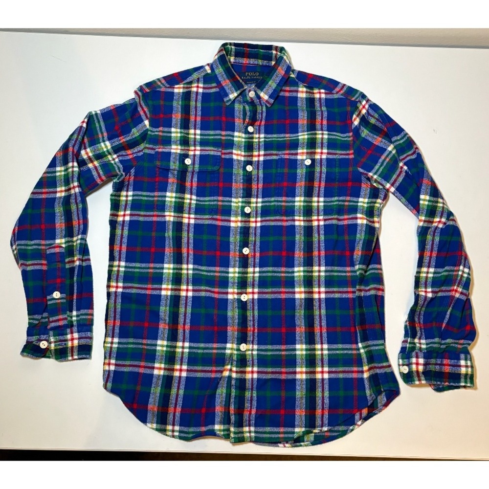 Ralph Lauren Polo Men's Button Down Plaid Flannel Shirt | Medium